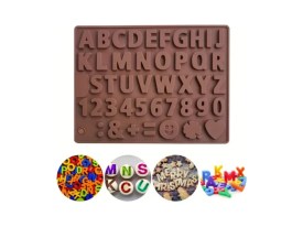 Molde silicona abecedario y signos 